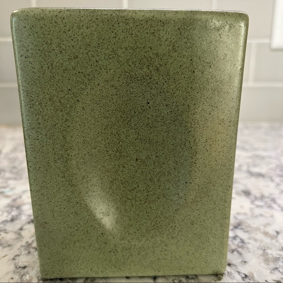 🎉💐HOST PICK🌺MID CENTURY MODERN HAEGER DIMPLED GREEN PLANTER/VASE - Picture 3 of 7
